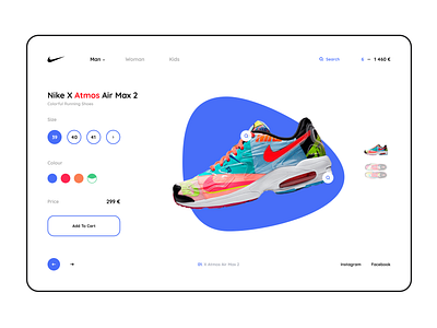 Just Nike blue colors easy life easy ui easy ux gura nicholson gurami chachua just do it nike nike shoes nike store nike ui nike website red shoes shop shoes store store stores uiux user interface