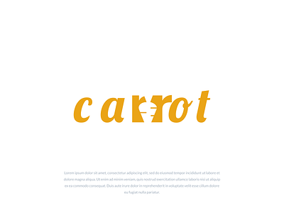 Carrot logo concept brand branding design graphic illustration logo typography ui ux vector