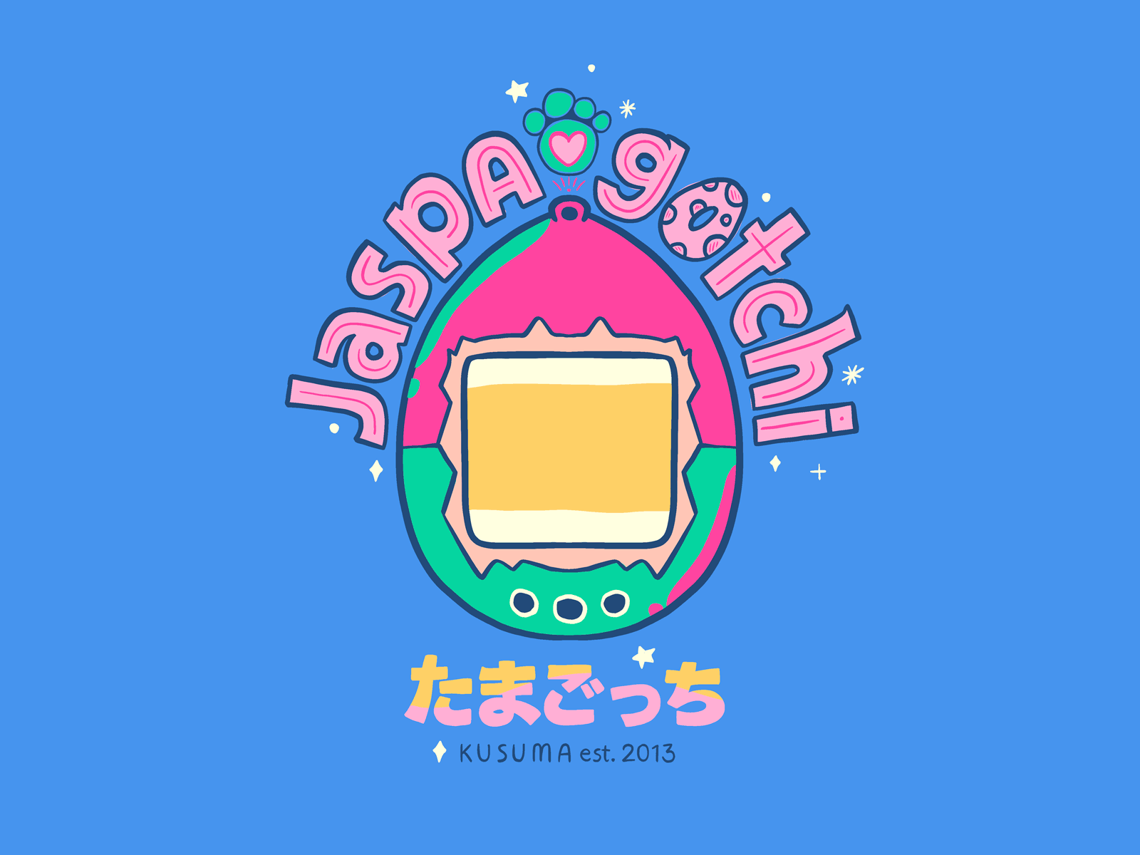 Day2 #30DaysofPlay: Tamagothi/Jaspagotchi! 90s dogillustration dogthemed illustration illustration art illustrator jaspagotchi lettering lettering art passionproject tamagotchi