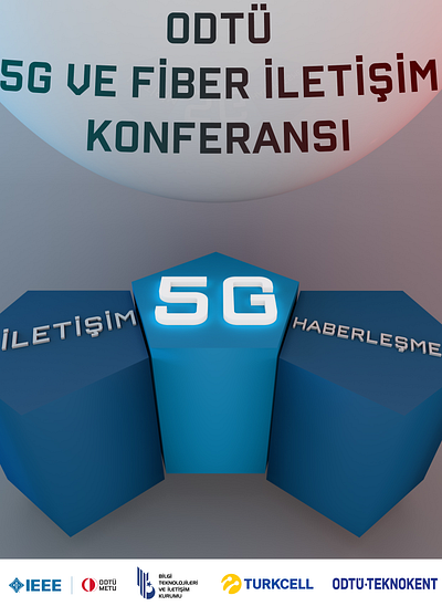 5G Communications Conference Poster/Banner banner branding cinema4d design event illustraion modeling photoshop