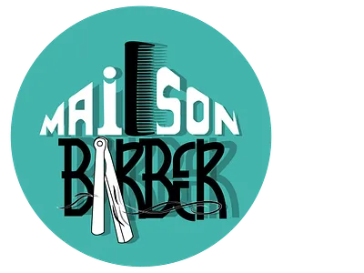 Logo Maison Barber barbershop logo illustrator logo