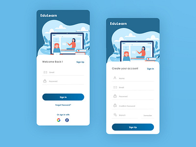 edu-learn concept design by DEVIKA app design education education app ui uiux