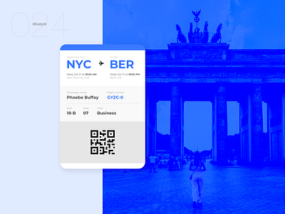 Boarding Pass | Daily UI - 024 boarding pass clean design clean ui daily daily ui 024 dailyui dailyuichallenge design digital simple ticket ui uidesign