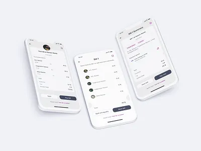 Split bill app design ui ux