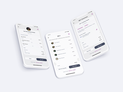 Split bill app design ui ux