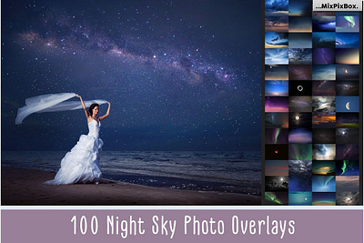 100 Night Sky Overlays digitalart effects nightsky overlays