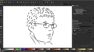 Random face on Inkscape, draw with the mouse drawing face mouse