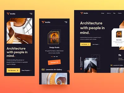 Architectural studio Website design architect architecture art buildings civil engineering construction design agency design studio home design homepage house design interior design landing page mockup portfolio property real estate web design website website design