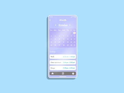 DailyUI 038: Calendar adobexd app calendar dailyui dailyui038 dailyuichallenge design mobile practice typography ui