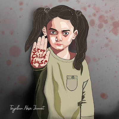 Stop child abuse art artwork child abuse digital painting digitalart photoshop wacom tablet