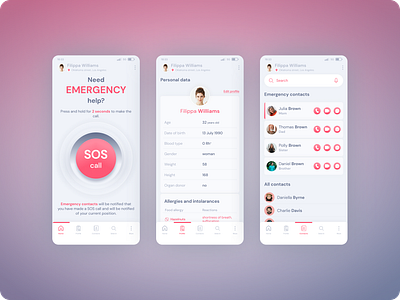 Emergency caller app concept app design mobile ui ui design ux ui