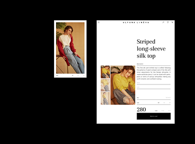 ULYANA LINЁVA online store design e commerce e shop item phone store tablet typography ui ulyanalineva ux webdesign