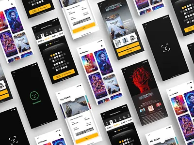 Movie Ticket App app design ios minimal mobile movie theater ui uidesign ux