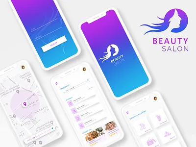 Beauty Salon booking app hair salon hairdresser hairstyle mobile app design mobile ui salon soft ui
