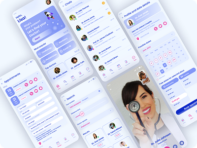 Medical appointment app concept app design mobile ui ui design ux ui