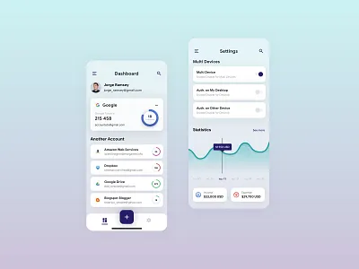 2-Factor Authentication App Exploration app app design app designer authentication design minimal sketch app ui ux