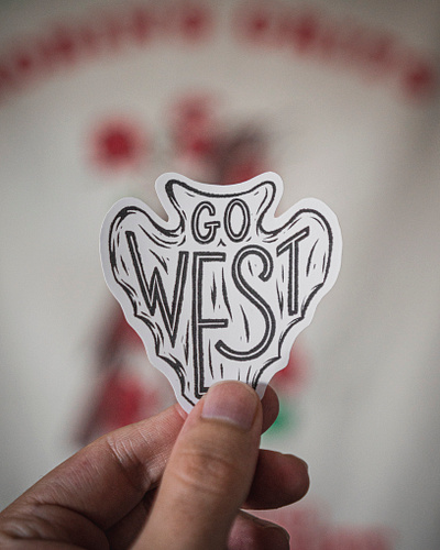 Go West Sticker Illustration camping camping drawing cute illustrations forest great outdoors hand drawn illustration outdoors wilderness wildlife