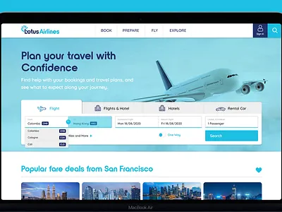 Lotus Airlines Online Booking System - UIX and Visual Design design interface ui ui design user interface design ux