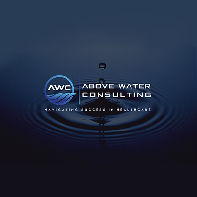 ABOVE WATER CONSULTING branding design flat icon illustration logo minimal typography vector website