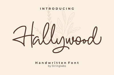 Hallywood - Handwritten Font calligraphy font handdrawn handlettering handwritten handwritting letter logotype modern otf script signature ttf typography woff