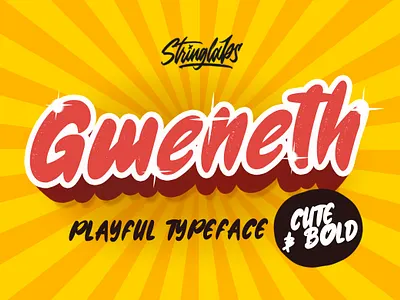 Gweneth - Playful Children Typeface playground