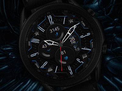 Carbon v5 - Cyber Analog Watch Face active classic cyber cyberpunk design digital electronics galaxy watch galaxywatch graphic design illustration samsung smart smartwatch sport tech technology watch watchface wearable