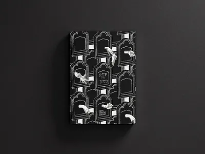 RIP UR DED | Book Cover blackandwhite book design design digital art dribbble graphic design illustration mockup october pattern spooky vector