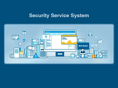 Security service system icon illustrator safety