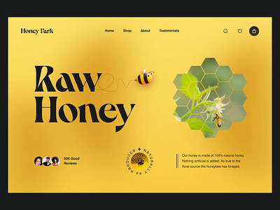 Honey Park - Honey Shop Landing Page 🐝 animation austria design dribbble home page home page design honeybee landing page micro animation motion graphics simple typography ui uiux user interface vienna web web design website website design