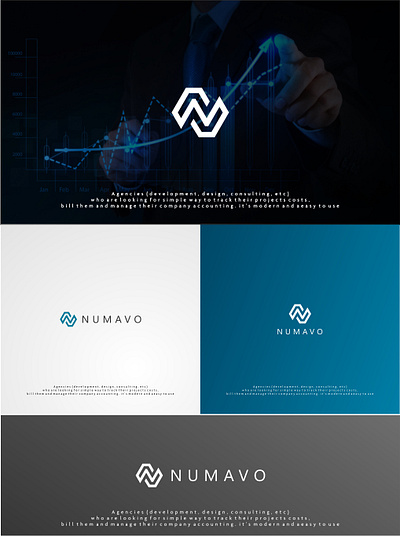 Numavo branding design logo minimal modern