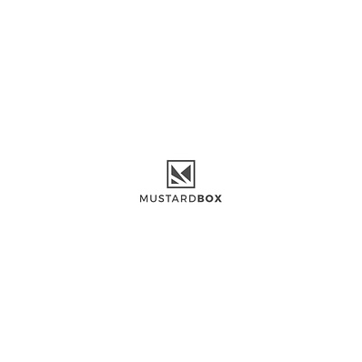 MustardBox absract branding clothing letter logo minimal