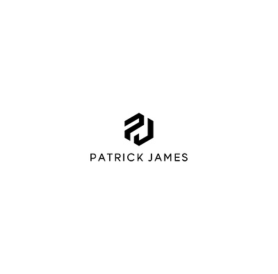 PATRICK JAMES absract initials letter logo