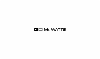 MR WATTS logo minimal modern