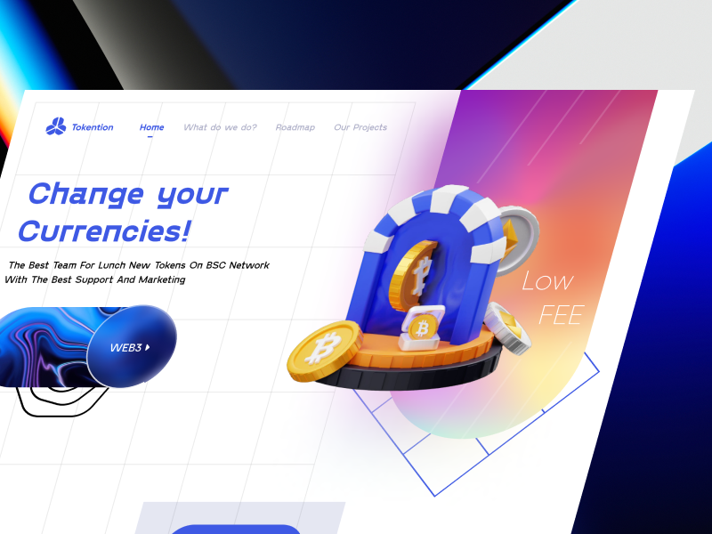 Web3 Agency | Token 3d agency btc coin crypto crypto app cryptocurrency defi design eth figma token token website ui ui design wallet app web web3 web3 agency