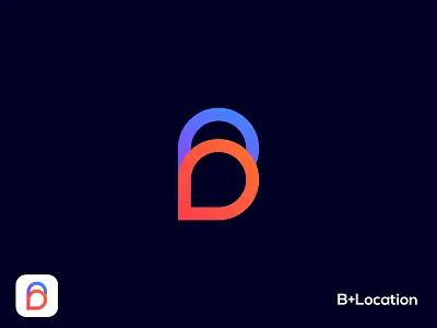 B letter + location logo app logo icon b letter b logo b mark b with location branding location location icon location sign logo logo design logo designer mn logo modern place logo
