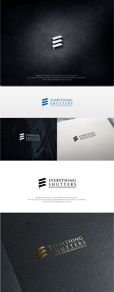 Everything Shuuters absract initials logo minimal modern