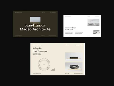 Jean-Francois Madec Architecte Presentation architect architecture layout minimal minimalist modern photography portfolio portfolio site presentation design presentation layout serif typography whitespace work presentation