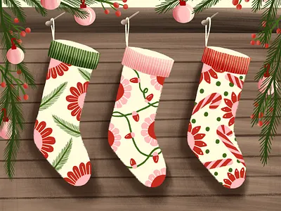 Christmas Socks christmas christmas illustration christmas socks procreate