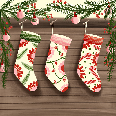 Christmas Socks christmas christmas illustration christmas socks procreate