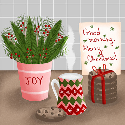 Morning Surprise christmas procreate