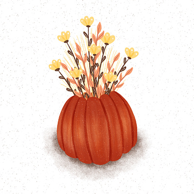 Halloween floral halloween procreate procreate illustration pumpkin