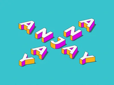 isometrict text design typography