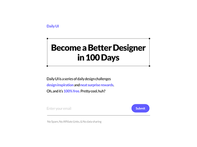 Daily UI Challenge : 100 Redesign Daily UI Landing Page adobexd dailyui redesign ui