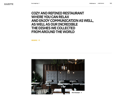 DJUZEPPE | Restaurant Website Design Concept concept design food landing landingpage minimal restaurant site ui ui ux user experience user interface ux web webdesign website