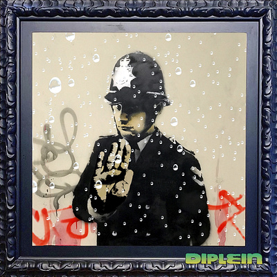 Banksy Graffiti DiPleinized - Tiksy 004 banksy creative canvas digital diplein douyin painting tiktok 抖音