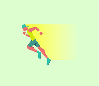 Running art design flat graphic design illustration illustrator ui ux vector