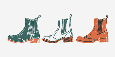 Boots Illustration boot branding doodle draw shoes sketch