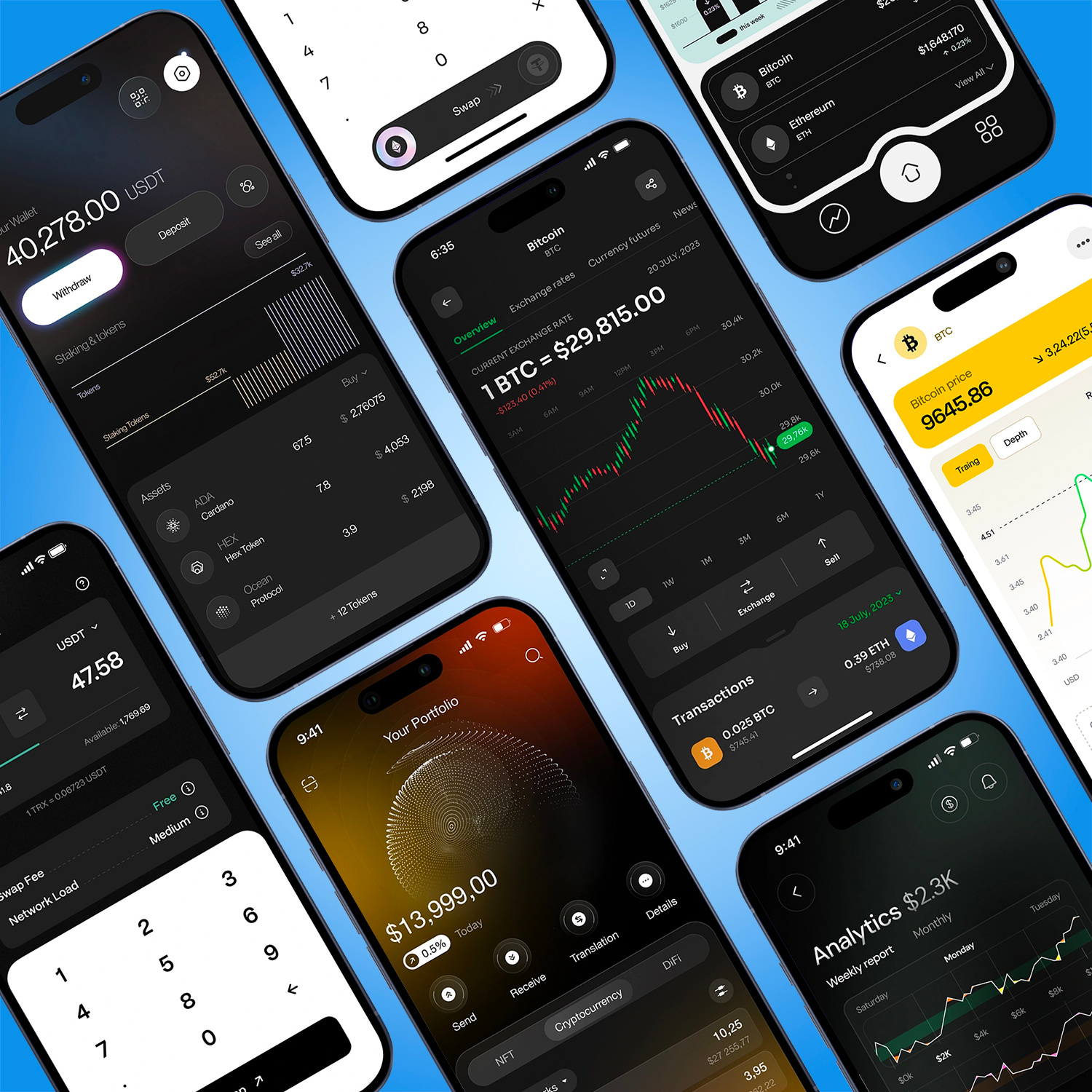 Crypto Wallet Mobile App Design app design blockchain branding crypto crypto token crypto wallet graphic design illustrator iphone app logo mobile design mobile wallet photoshop ui ui mobile ux mobile web view