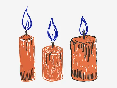 Candles Illustration candle deawing doodle draw illustration light sketch vector