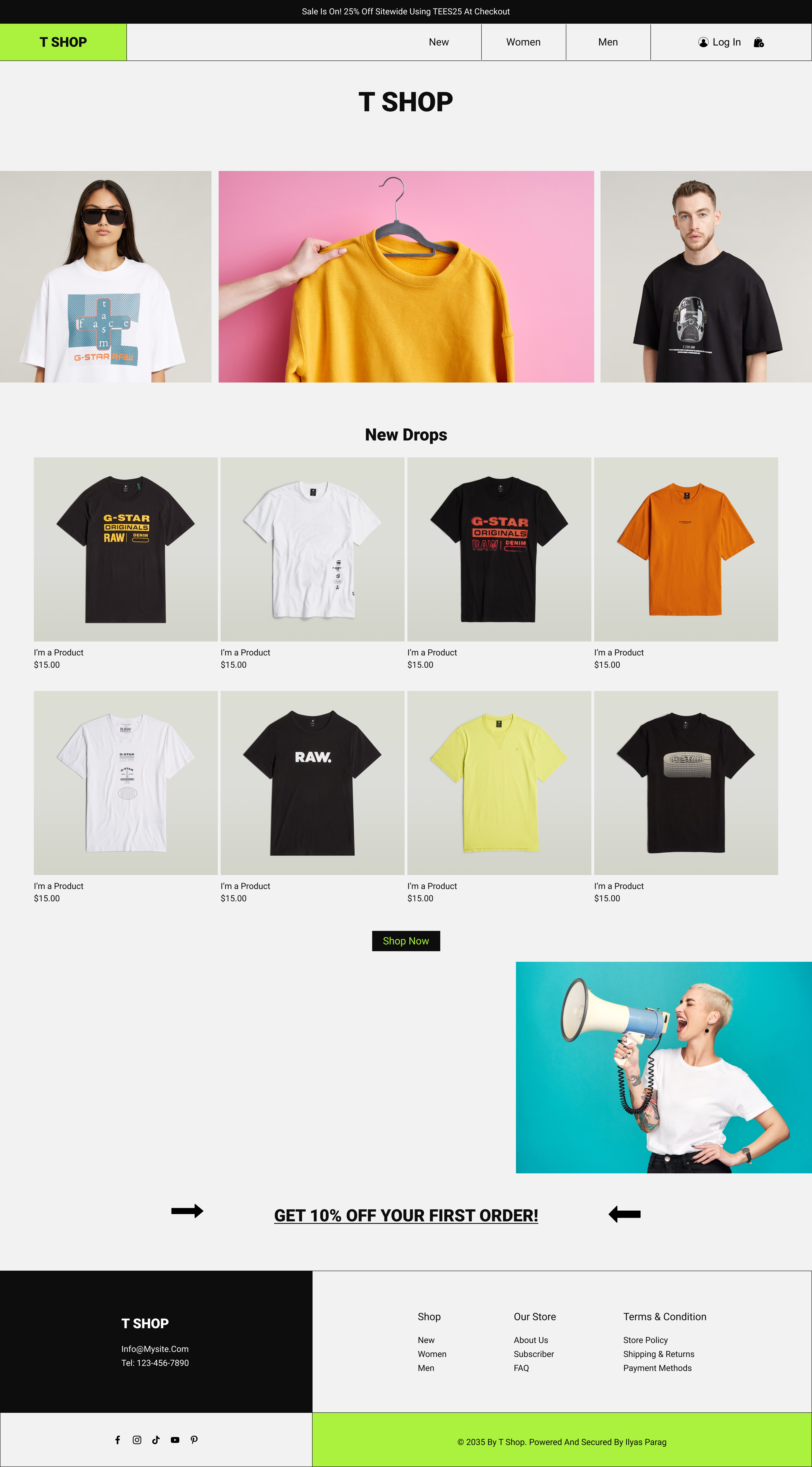 E-commerce Landing Page branding ecommerce graphics designing home page landing page ui uiux ux web designing